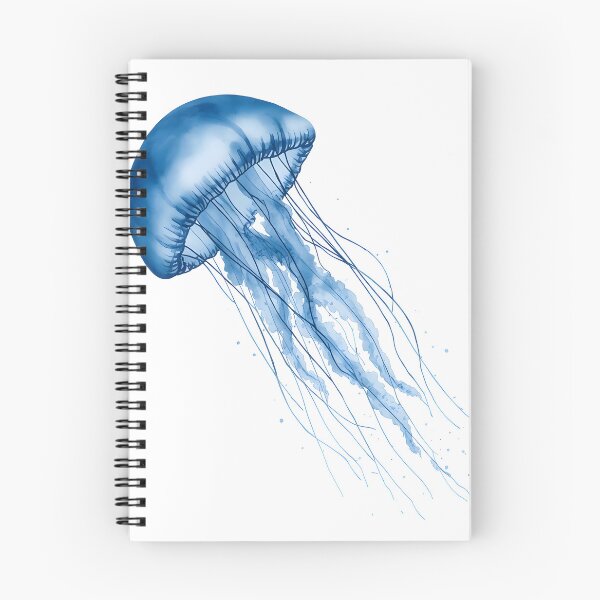 Item preview, Blue Jellyfish Watercolor Painting designed and sold by RawNaturePrints.