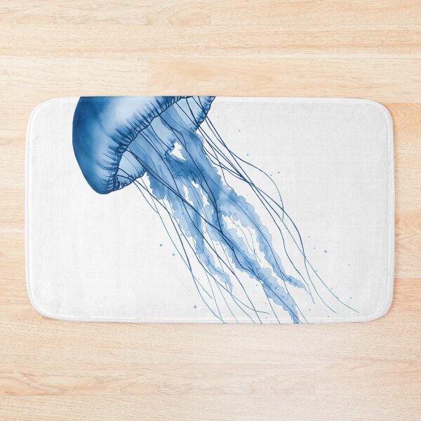 Item preview, Blue Jellyfish Watercolor Painting designed and sold by RawNaturePrints.