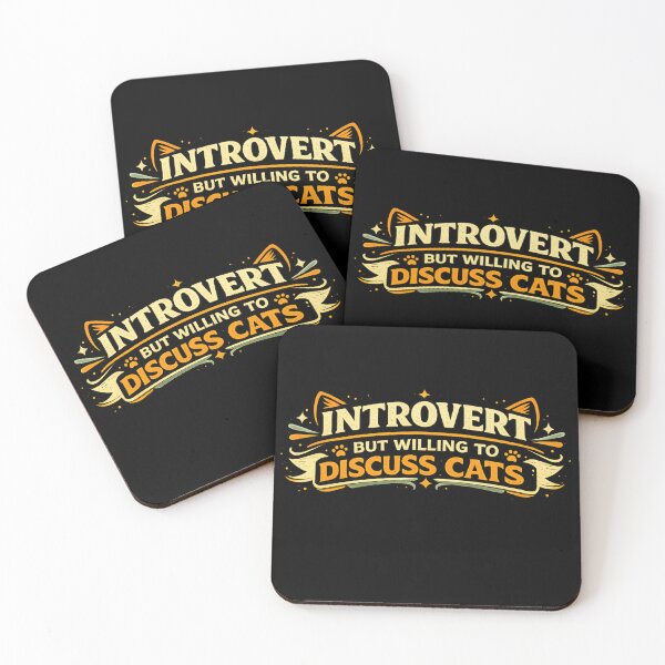 Item preview, Introvert But Willing To Discuss Cats Funny Cat Quote designed and sold by CreativeMindsetLab.
