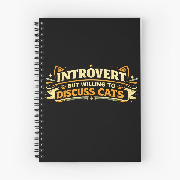Item preview, Introvert But Willing To Discuss Cats Funny Cat Quote designed and sold by CreativeMindsetLab.