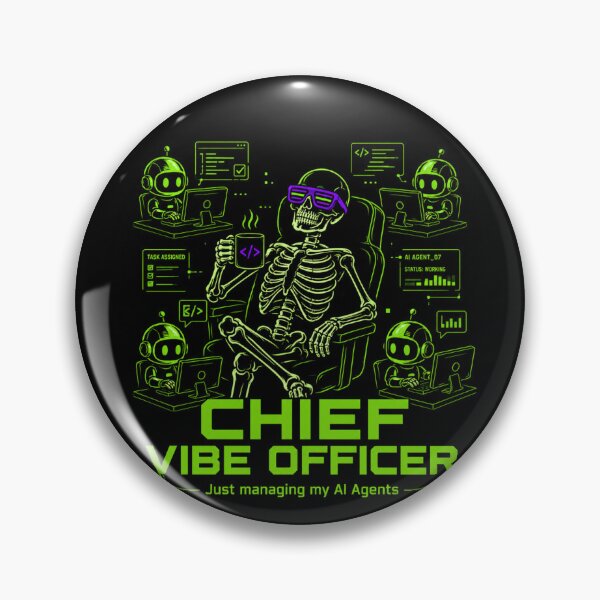Item preview, Chief Vibe Officer - Cyberpunk AI Agent Manager designed and sold by DesignByHarun.