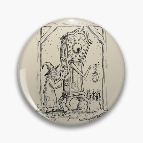 Item preview, Warped Mahogany Timepiece Tracking Elder Witch - Witchy Vibes designed and sold by bapupa.