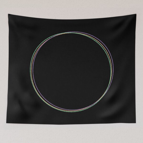 Item preview, Triple Circle Frame Sticker in Pastel Green Orange Purple designed and sold by ubborn.