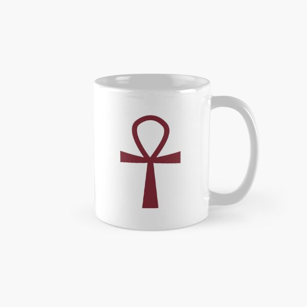 Artikelvorschau, Minimalistische Silhouette des burgunderfarbenen Ankh-Symbols (Grafik) entworfen und verkauft von pattern-archive.