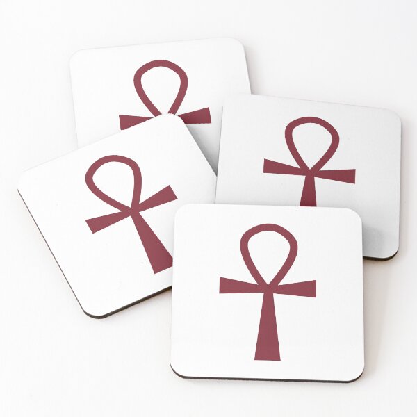 Item preview, Burgundy Ankh Symbol Minimalist Silhouette Graphic designed and sold by pattern-archive.