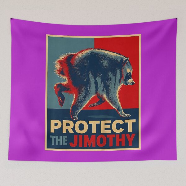 Item preview, Retro Protect The Jimothy Raccoon designed and sold by melodycook.