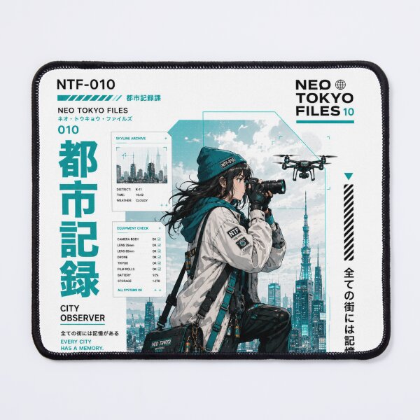 Item preview, Neo Tokyo Files 010 – City Observer | Tokyo Photographer Anime Techwear designed and sold by Noro Art .