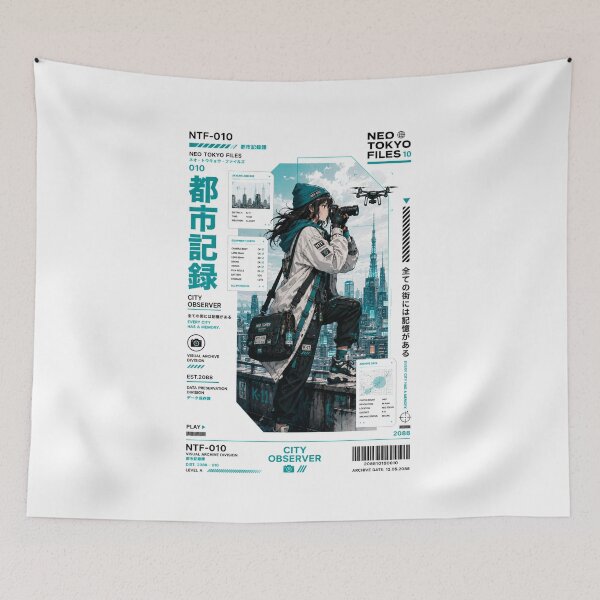 Item preview, Neo Tokyo Files 010 – City Observer | Tokyo Photographer Anime Techwear designed and sold by Noro Art .