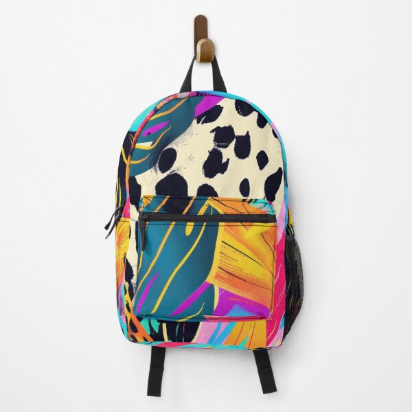 Item preview, Monstera Leaves and Tropical Motifs with Leopard Print designed and sold by Soft Oddity.