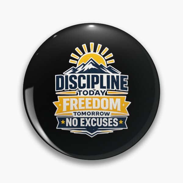 Item preview, Discipline Today Freedom Tomorrow Motivation Design designed and sold by CreativeMindsetLab.