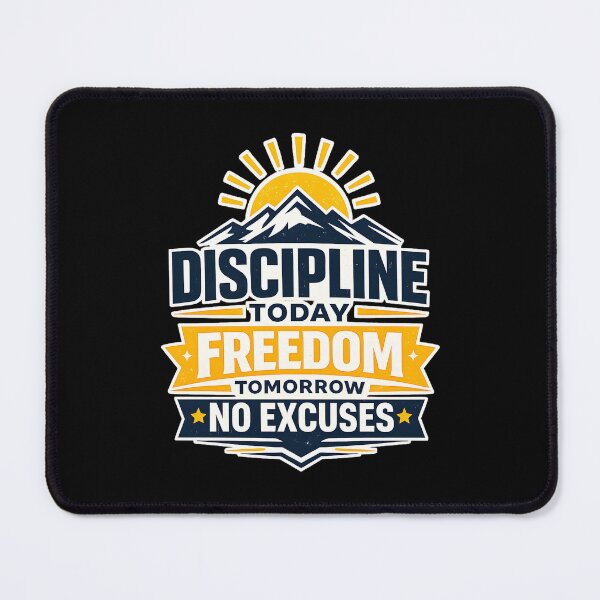 Item preview, Discipline Today Freedom Tomorrow Motivation Design designed and sold by CreativeMindsetLab.