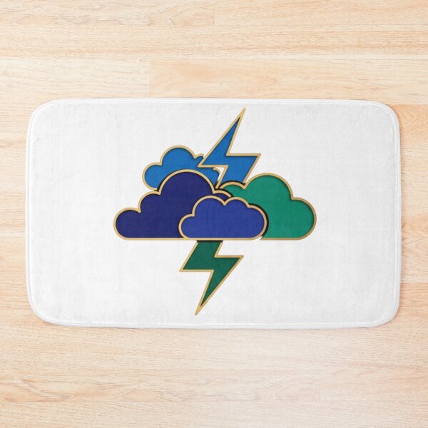 Item preview, Geometric Thunderstorm - Gold  Blue Lightning Vector Art designed and sold by Dzblack.