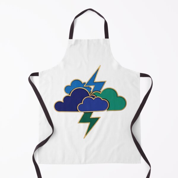 Item preview, Geometric Thunderstorm - Gold Blue Lightning Vector Art designed and sold by Dzblack.
