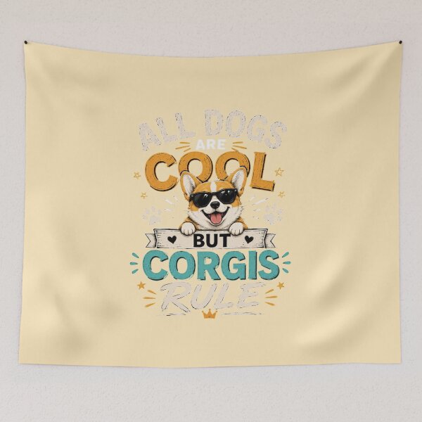 Item preview, All Dogs Are Cool But Corgis Rule T-Shirt – Funny Corgi Lover Cute Dog Meme Graphic Tee designed and sold by Artimax-Studio.