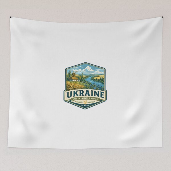 Item preview, Ukraine Land Of Courage & Heritage Ukrainian Patriot Supporter designed and sold by Simsimah26Parks.