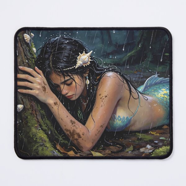 Item preview, Lonely Rainy Forest Mermaid designed and sold by Bondingbonding.