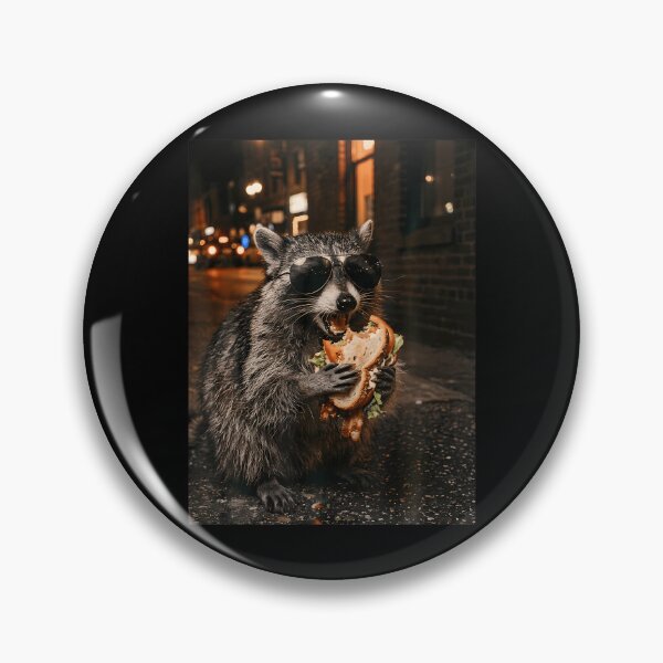 Item preview, Funny Raccoon Meme Eating Blt Sandwich designed and sold by Apparel-Vortex.