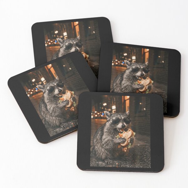 Item preview, Funny Raccoon Meme Eating Blt Sandwich designed and sold by Apparel-Vortex.