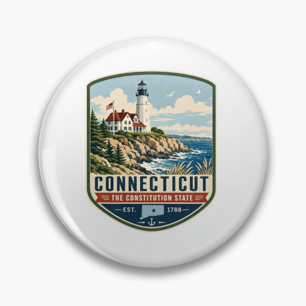 Item preview, Connecticut The Constitution State Est 1788 State Pride Lighthouse Travel Souvenir designed and sold by Simsimah26Parks.
