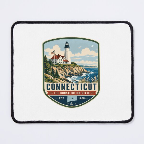 Item preview, Connecticut The Constitution State Est 1788 State Pride Lighthouse Travel Souvenir designed and sold by Simsimah26Parks.