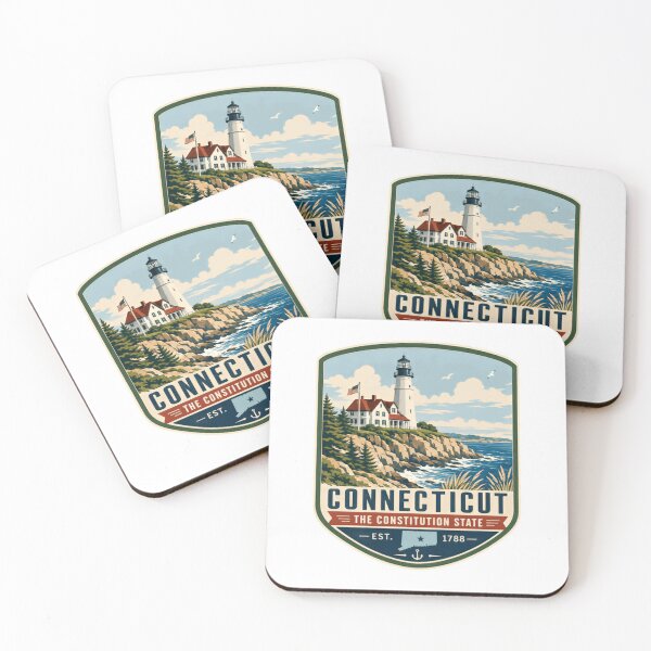 Item preview, Connecticut The Constitution State Est 1788 State Pride Lighthouse Travel Souvenir designed and sold by Simsimah26Parks.