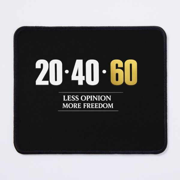 Item preview, 20 40 60 Less Opinion More Freedom Typography T-Shirt Design | Minimal Motivational Quote PNG designed and sold by Newthingzy.