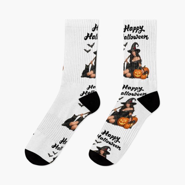 Item preview, Gothic Halloween Witch Illustration with Black Cat and Pumpkins designed and sold by DeliaDesignsCo.