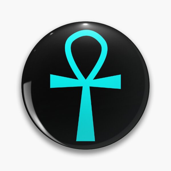 Item preview, Cyan Ankh Symbol Minimalist Silhouette Graphic designed and sold by pattern-archive.