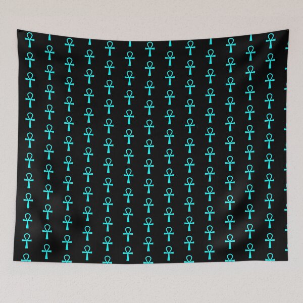 Item preview, Cyan Ankh Symbol Minimalist Silhouette Graphic designed and sold by pattern-archive.