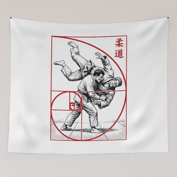 Item preview, Judo Throw Fibonacci Spiral Martial Arts Kanji Budo designed and sold by GrandeDuc.