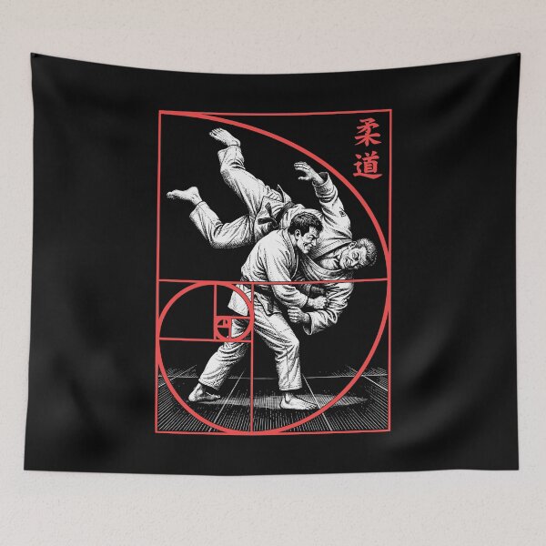 Item preview, Judo Throw Fibonacci Spiral Martial Arts Kanji Budo designed and sold by GrandeDuc.