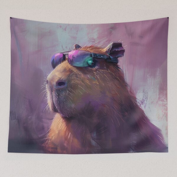 Item preview, Cool Capybara with Sunglasses Digital Art designed and sold by AniDragonfly.