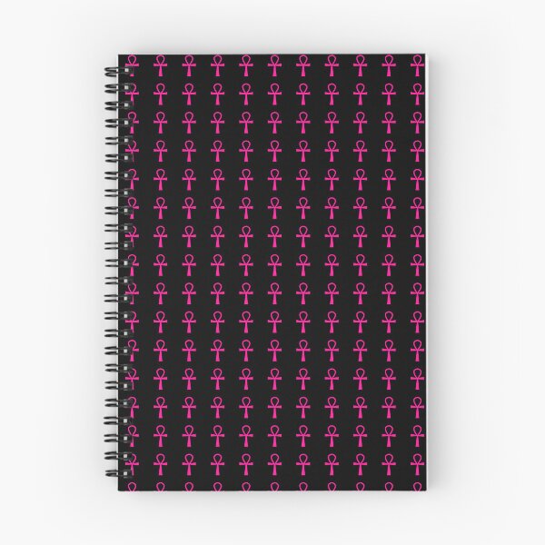 Aperçu de l'œuvre Symbole Ankh rose vif, silhouette minimaliste graphique créée et vendue par pattern-archive.