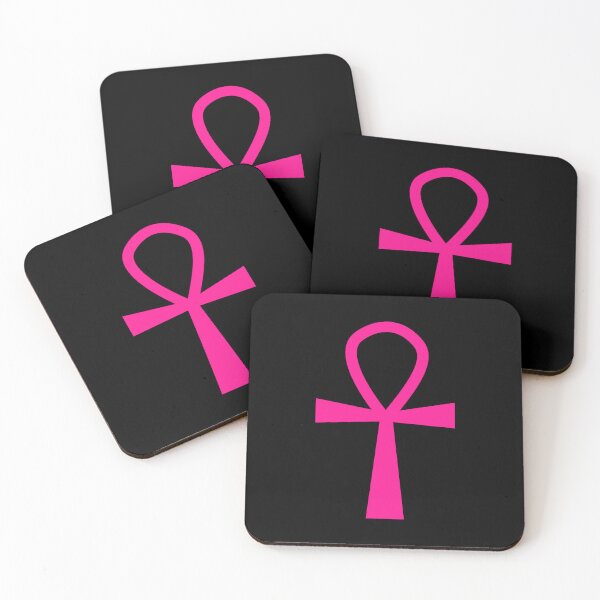 Item preview, Hot Pink Ankh Symbol Minimalist Silhouette Graphic designed and sold by pattern-archive.