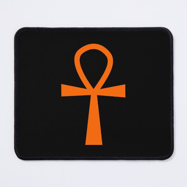 Item preview, Orange Ankh Symbol Minimalist Silhouette Graphic designed and sold by pattern-archive.