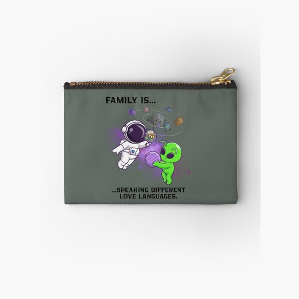 Item preview, Family Is Speaking Different Love Languages Cute Astronaut and Alien Design designed and sold by AhmadAnnaPrints.
