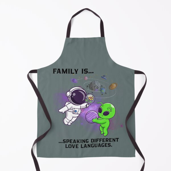 Item preview, Family Is Speaking Different Love Languages Cute Astronaut and Alien Design designed and sold by AhmadAnnaPrints.