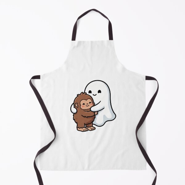 Item preview, Cute Halloween Boo Ghost Hugging Sasquatch designed and sold by dudelinart.