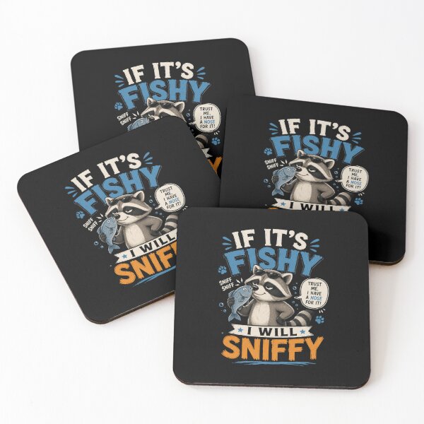 Item preview, If It's Fishy I Will Sniffy Funny Raccoon Vintage Design – Trash Panda Meme Cute Animal T-Shirt designed and sold by Artimax-Studio.