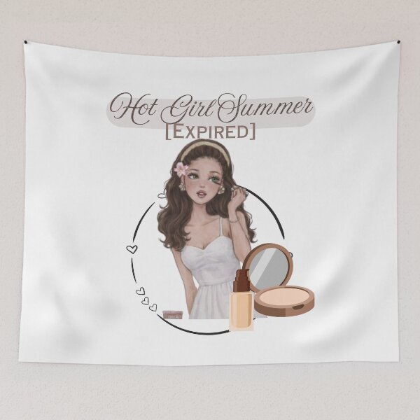 Item preview, Hot Girl Summer Expired Sticker | Funny Introvert Girl Aesthetic | Cozy Makeup & Self Care Meme | Soft Girl Digital Art designed and sold by ravenRM.