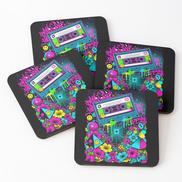 Item preview, 90s Neon Mixtape Floral Retro Technology designed and sold by PixelBlob.