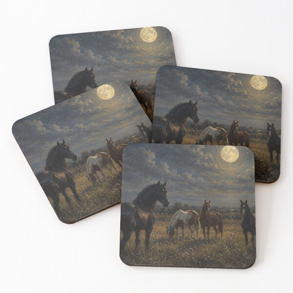 Item preview, Herd on a Moonlit Night | Табун в лунной ночи designed and sold by ggstcraft.