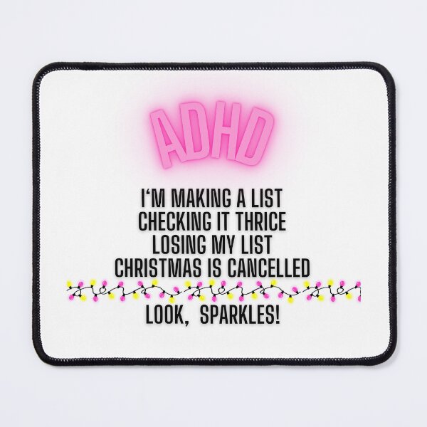 Item preview, ADHD Christmas 'I'm making a list, checking it thrice...' designed and sold by Imagine Ink Design Studio.