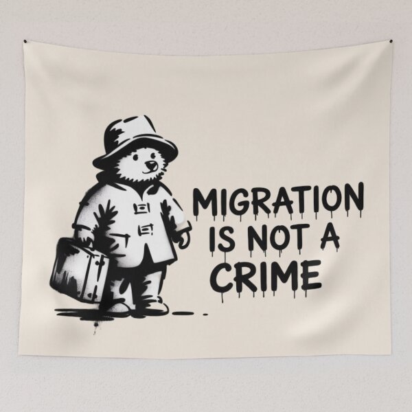Item preview, Banksy - Migration is not a crime designed and sold by 123ks.