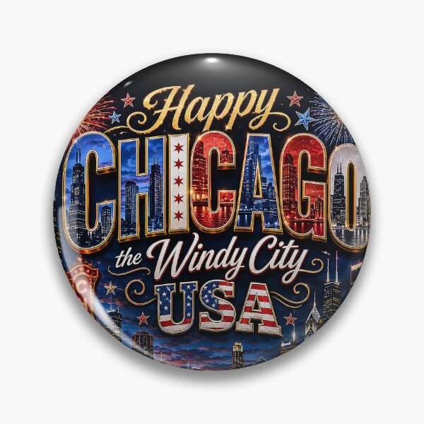 Item preview, Happy Chicago the Windy City USA -Celebrating the Spirit of Chicago designed and sold by DBM Photo Art 1.