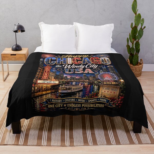 Item preview, Happy Chicago the Windy City USA -Celebrating the Spirit of Chicago designed and sold by DBM Photo Art 1.