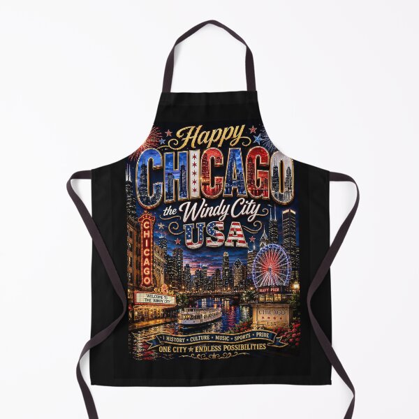 Item preview, Happy Chicago the Windy City USA -Celebrating the Spirit of Chicago designed and sold by DBM Photo Art 1.