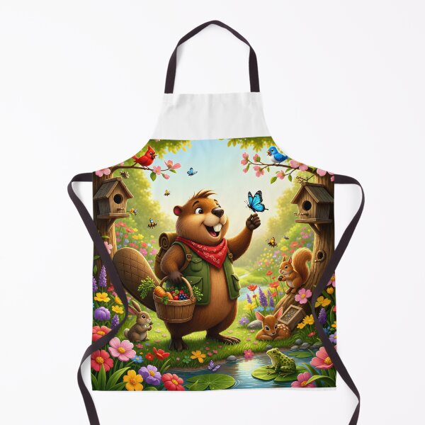 Item preview, Happy Beaver Adventures – Meadow in Full Bloom designed and sold by Clothes With Smiling Animals Walt Gral.