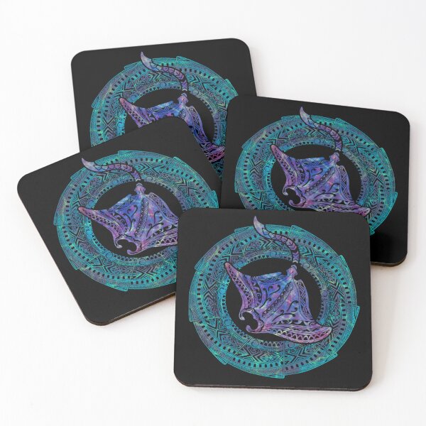 Item preview, Polynesian Tribal Manta Ray Badge — Cosmic Oceanic Graphic designed and sold by sunnthreads.