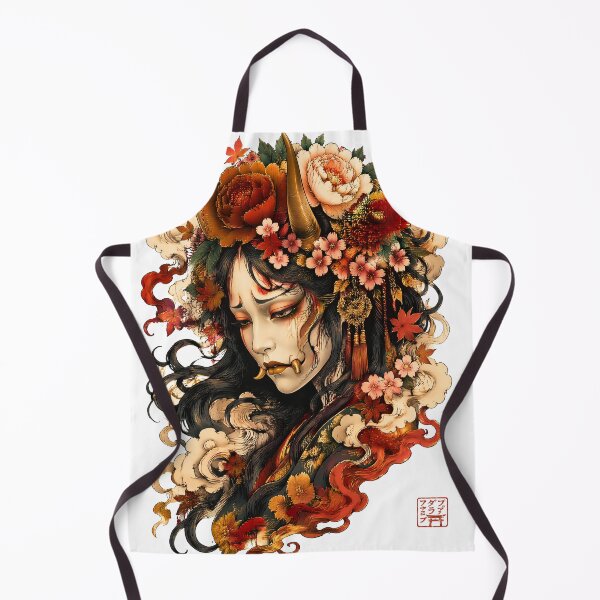 Item preview, Hannya Woman Art – Japanese Demon Girl Yokai Tattoo Style Illustration designed and sold by kaxymax.
